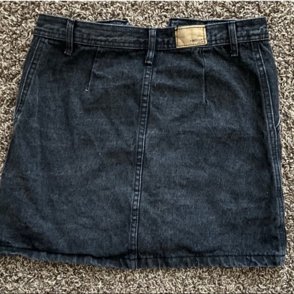 Black/Grey Wash Jean Skirt
